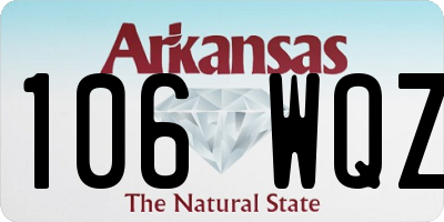 AR license plate 106WQZ