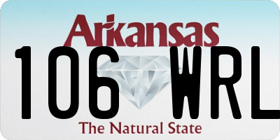 AR license plate 106WRL
