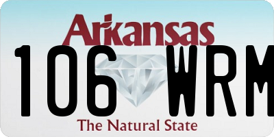 AR license plate 106WRM