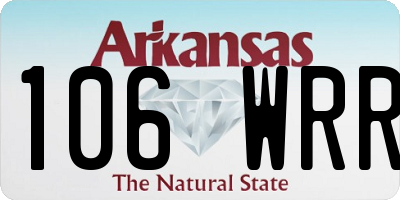 AR license plate 106WRR