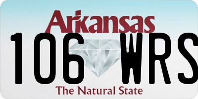 AR license plate 106WRS