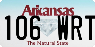 AR license plate 106WRT