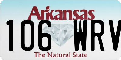 AR license plate 106WRV
