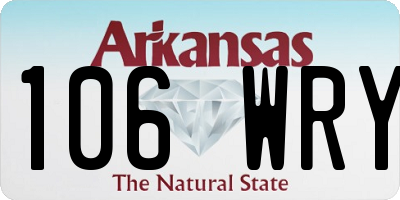 AR license plate 106WRY
