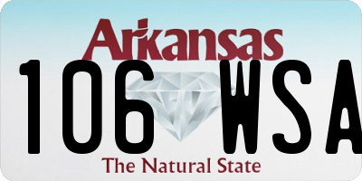 AR license plate 106WSA