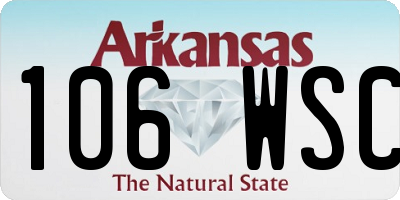 AR license plate 106WSC