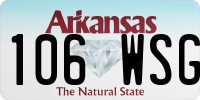 AR license plate 106WSG