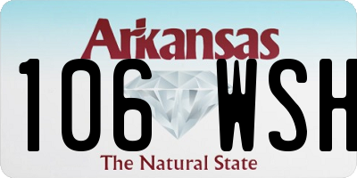 AR license plate 106WSH