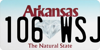 AR license plate 106WSJ