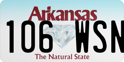 AR license plate 106WSN