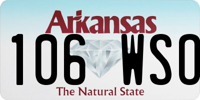 AR license plate 106WSO