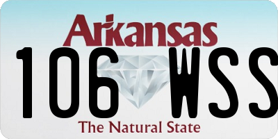 AR license plate 106WSS