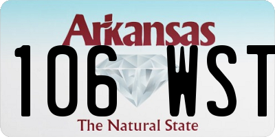 AR license plate 106WST