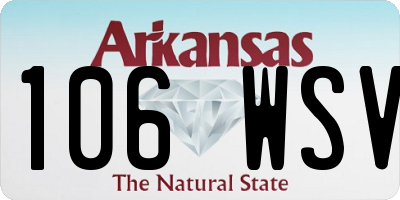 AR license plate 106WSV
