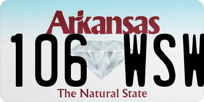 AR license plate 106WSW