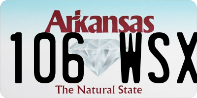 AR license plate 106WSX