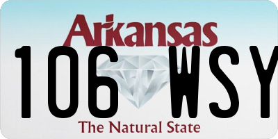 AR license plate 106WSY