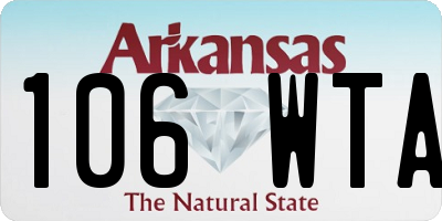 AR license plate 106WTA