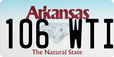 AR license plate 106WTI