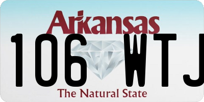 AR license plate 106WTJ