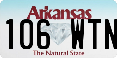 AR license plate 106WTN