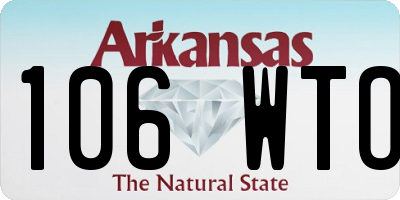 AR license plate 106WTO