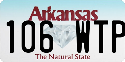 AR license plate 106WTP
