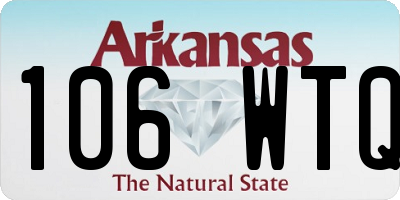 AR license plate 106WTQ