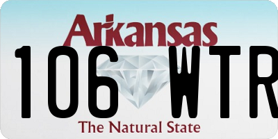 AR license plate 106WTR