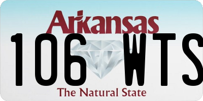 AR license plate 106WTS