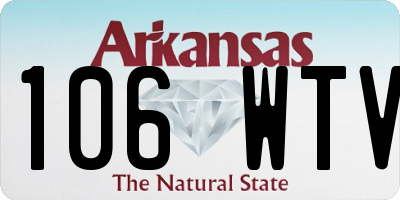AR license plate 106WTV