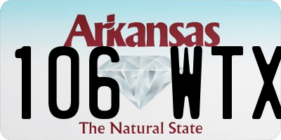 AR license plate 106WTX