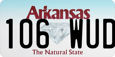 AR license plate 106WUD