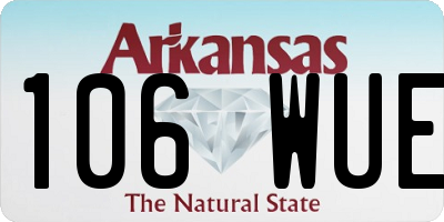 AR license plate 106WUE