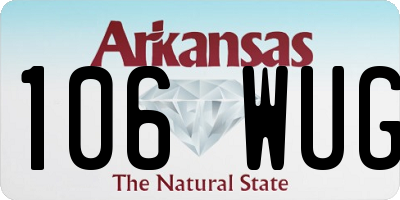 AR license plate 106WUG