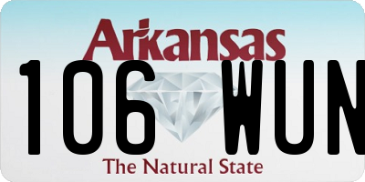 AR license plate 106WUN