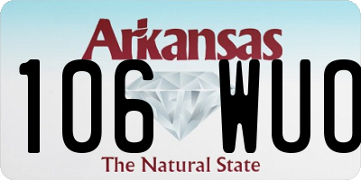 AR license plate 106WUO