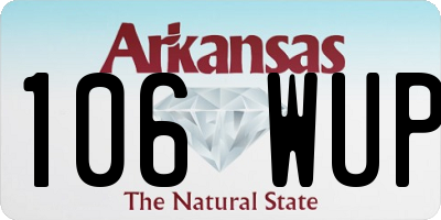 AR license plate 106WUP