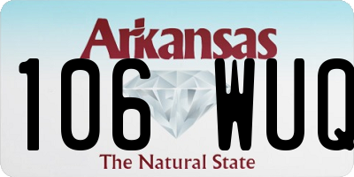 AR license plate 106WUQ