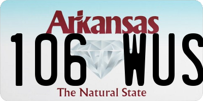 AR license plate 106WUS