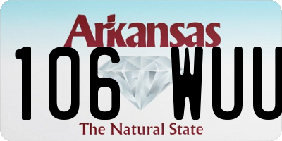 AR license plate 106WUU