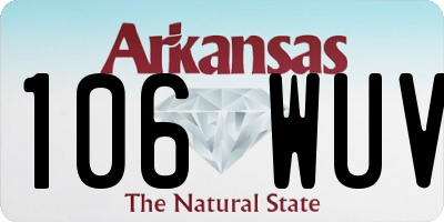 AR license plate 106WUV