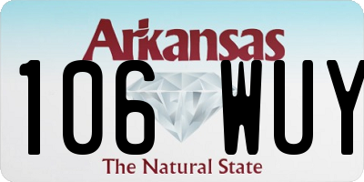 AR license plate 106WUY