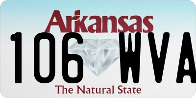 AR license plate 106WVA