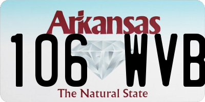 AR license plate 106WVB
