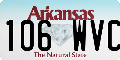 AR license plate 106WVC