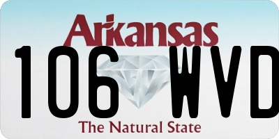AR license plate 106WVD