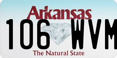 AR license plate 106WVM