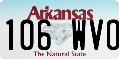 AR license plate 106WVO