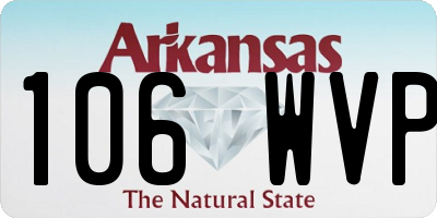 AR license plate 106WVP